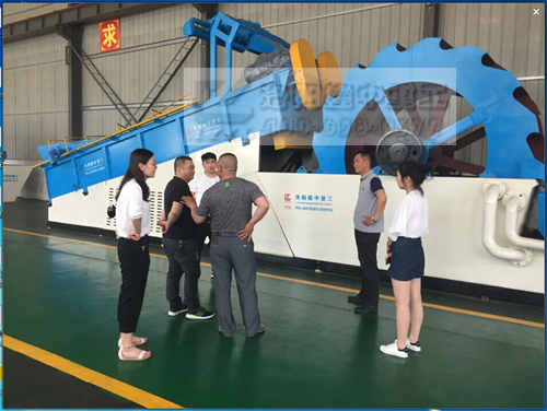 廣東、甘肅客戶參觀考察高效多功能洗石機